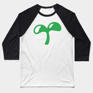 Sprout Plant Emoticon Baseball T-Shirt